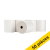 Offre : 123encre rouleau de caisse enregistreuse duplicata 76x70x12 mm (50 pièces) - blanc/jaune