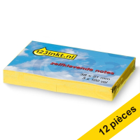 Offre : 12x 123encre notes autocollantes 38 x 51 mm (3 blocs de 100 feuilles) - jaune 300202