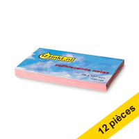 Offre : 12x 123encre notes autocollantes 76 x 127 mm - rose 300255
