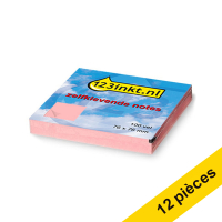 Offre : 12x 123encre notes autocollantes 76 x 76 mm - rose 300253