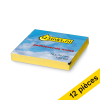 Offre : 12x 123encre notes autocollantes lignées 76 x 76 mm - jaune 300481 - 1