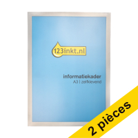 Offre : 2x 123encre cadre d'affichage A3 auto-adhésif - argent 301738