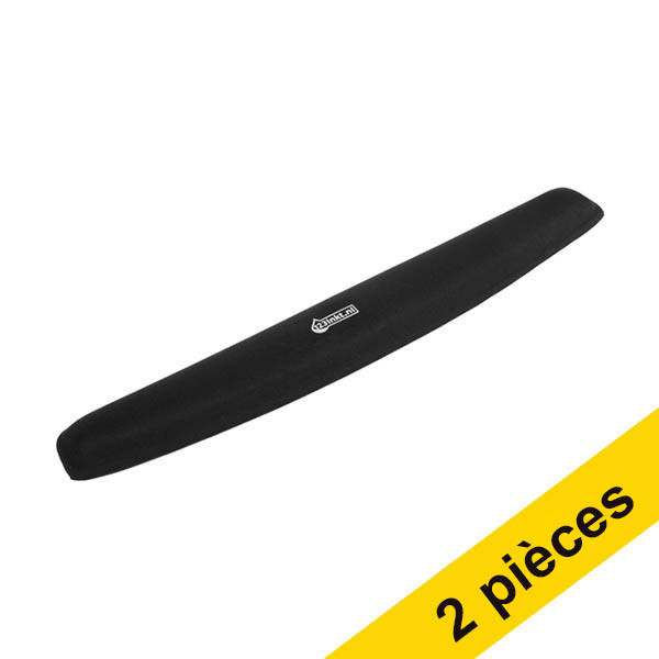 Offre : 2x 123encre repose-poignet pour clavier en mousse à mémoire - noir 302865 - 1