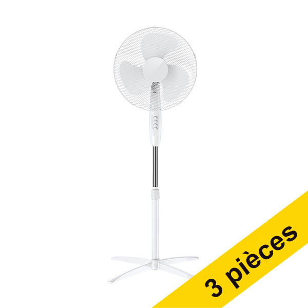 Offre : 3x 123encre F300 ventilateur sur pied - blanc 303405 - 1