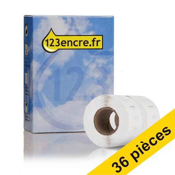 Offre : 3x 123encre LW650 étiquettes d'adresse 12 pièces (89 x 28 mm) 650761 - 1