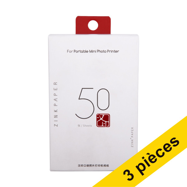 Offre : 3x 123encre ZINK papier photo autocollant 5 x 7,6 cm (50 feuilles) 302226 - 1