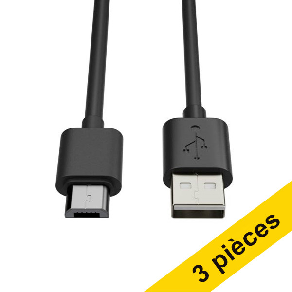 Offre : 3x 123encre câble USB-A vers Micro USB (1,8 mètre) 302511 - 1