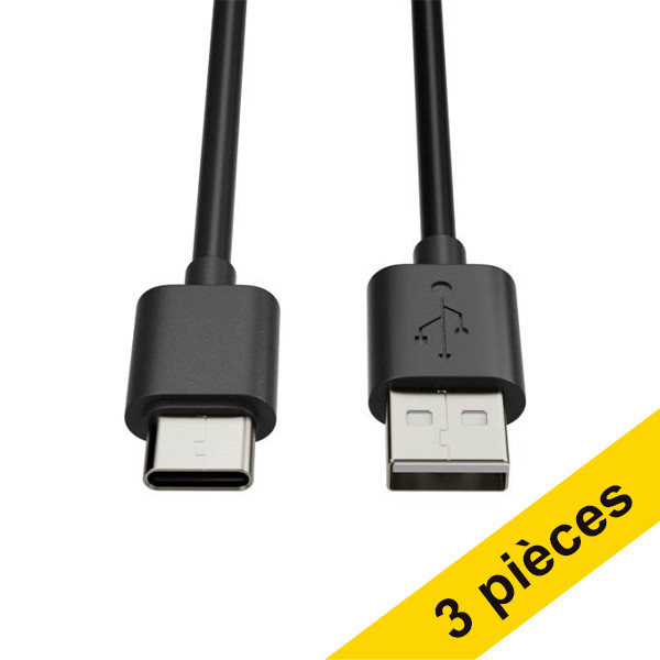 Offre : 3x 123encre câble USB-A vers USB-C (1 mètre) 302513 - 1