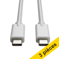 Offre : 3x 123encre câble de charge USB-C vers USB-C 3.2 (1 mètre) - blanc