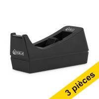 Offre : 3x 123encre dévidoir de rouleau adhésif - noir 302660 - 1