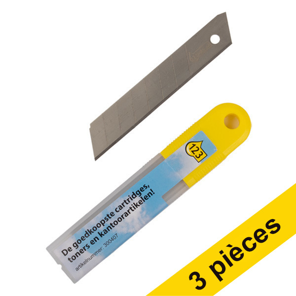 Offre : 3x 123encre lames de rechange 18 mm (10 pièces) 302001 - 1