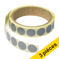 Offre : 3x 123encre pastilles adhésives Ø 18 mm (1000 étiquettes en continu) - gris 035241