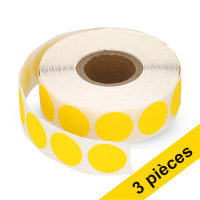 Offre : 3x 123encre pastilles adhésives Ø 18 mm (1000 étiquettes en continu) - jaune 035242