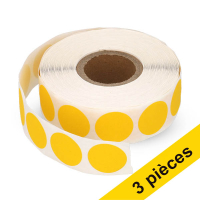 Offre : 3x 123encre pastilles adhésives Ø 18 mm (1000 étiquettes en continu) - jaune foncé 035231