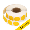Offre : 3x 123encre pastilles adhésives Ø 18 mm (1000 étiquettes en continu) - jaune foncé 035231 - 1