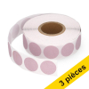 Offre : 3x 123encre pastilles adhésives Ø 18 mm (1000 étiquettes en continu) - lilas 035239 - 1