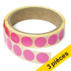 Offre : 3x 123encre pastilles adhésives Ø 18 mm (1000 étiquettes en continu) - rose fluo 035238 - 1
