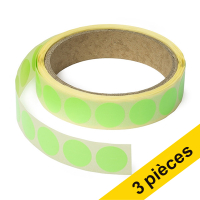 Offre : 3x 123encre pastilles adhésives Ø 18 mm (1000 étiquettes en continu) - vert fluo 035240