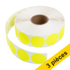 Offre : 3x 123encre pastilles adhésives Ø 35 mm (1000 étiquettes en continu) - jaune 303006 - 1