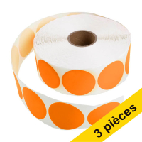 Offre : 3x 123encre pastilles adhésives Ø 50 mm (1000 étiquettes en continu) - orange