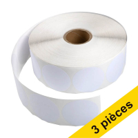 Offre : 3x 123encre pastilles de marquage Ø 50 mm (1000 étiquettes) - blanc 303013