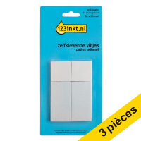 Offre : 3x 123encre patins adhésifs carrés 28 mm (12 pièces) - blanc