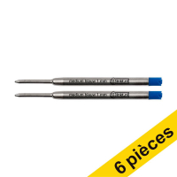 Offre : 3x 123encre recharge de stylo à bille moyen (6 pièces) - bleu
