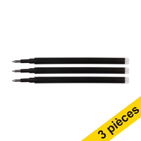 Offre : 3x 123encre recharge pour stylo à bille effaçable (3 pièces) - noir 301242 - 1