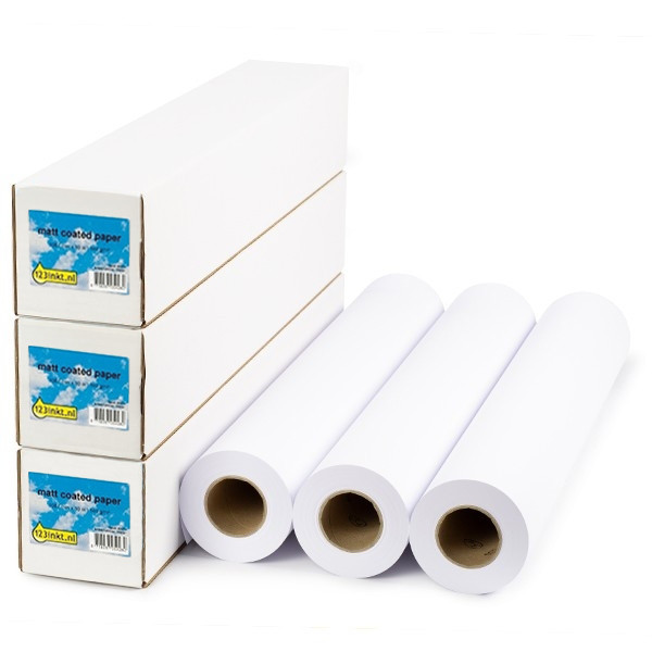 Offre : 3x 123encre rouleau de papier couché mat 1067 mm (42 pouces) x 30 m (180 g/m²) 302103 - 1