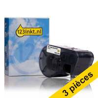 Offre : 3x Brady MC1-1000-595-WT-BK ruban vinyle 25,4 mm x 7,62 m (marque 123encre) - noir sur blanc 650800