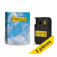 Offre : 3x Dymo 1868771 XTL ruban adhésif vinyle noir sur jaune 12 mm (marque 123encre) 089258