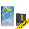 Offre : 3x Dymo S0718340/18058 IND Rhino ruban d'étiquettes thermorétractables 18 mm (marque 123encre) - noir sur jaune 089250 - 1