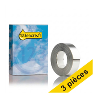 Offre : 3x Dymo S0720180 / 35800 Rhino ruban aluminium autocollant 12 mm (marque 123encre) - argent 089256