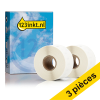 Offre : 3x Dymo S0722400/99012 étiquettes d'adresse large 2 rouleaux (marque 123encre) 089278