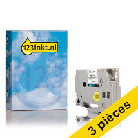 Offre : 3x Marque 123encre remplace Brother TZe-131S ruban 12 mm - noir sur transparent 080990
