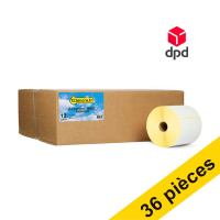 Offre : 3x Marque 123encre remplace Zebra Z-Perform 1000T étiquettes DPD (800294-605) 102 x 152 mm (12 rouleaux) 653429