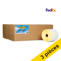Offre : 3x Marque 123encre remplace Zebra Z-Perform 1000T étiquettes FedEx (800294-605) 102 x 152 mm (12 rouleaux) 653309