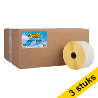 Offre : 3x Zebra Z-Select 2000D étiquette (800262-075) 57 x 19 mm (12 rouleaux) marque 123encre 650738
