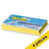 Offre : 4x 123encre notes repositionnables 38 x 51 mm (3 blocs de 100 feuilles) - jaune 390661 - 1