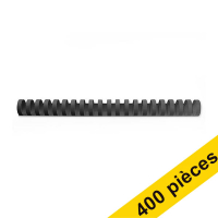Offre : 4x 123encre peigne de reliure 19 mm (100 pièces) - noir