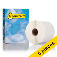 Offre : 5x 123encre LW650XL PRO étiquettes d'expédition durables (102 x 59 mm) 650810