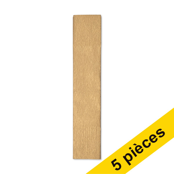 Offre : 5x 123encre papier crépon 250 x 50 cm - or 301701 - 1