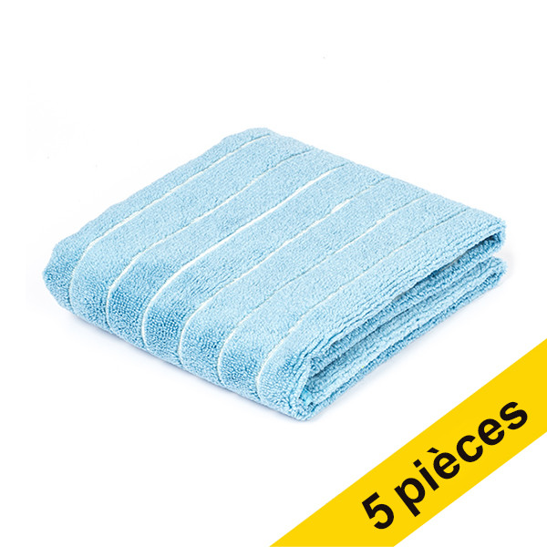 Offre : 5x 123schoon serpillière pour parquet et sol stratifié 50 x 70 cm - bleu clair SDR06162 - 1