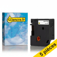 Offre : 5x Dymo 1978364 ruban 12 mm (marque 123encre) - noir sur blanc 650563