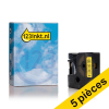 Offre : 5x Dymo S0718270/18052 IND Rhino ruban d'étiquettes thermorétractables 6 mm (marque 123encre) - noir sur jaune 650862 - 1
