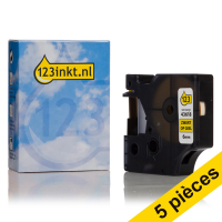 Offre : 5x Dymo S0720790/43618 ruban 6 mm (marque 123encre) - noir sur jaune 650598