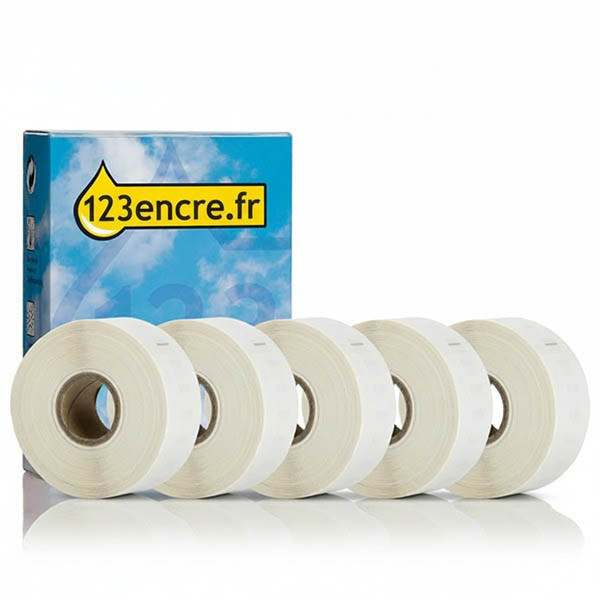 Offre : 5x Dymo S0722550/11355 étiquettes multifonction amovibles (marque 123encre) 089280 - 1