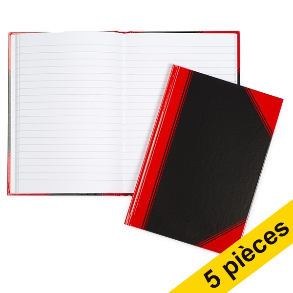 Offre : 5x Landré carnet relié A5 ligné 96 feuilles 035170 - 1