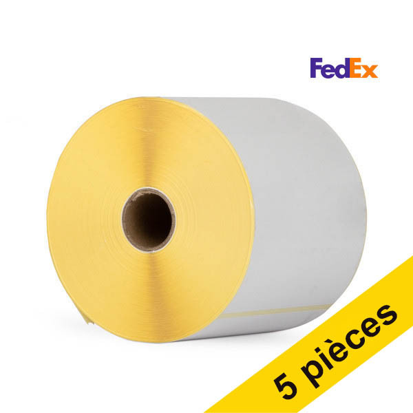 Offre : 5x Marque 123encre remplace Zebra Z-Perform 1000D étiquettes FedEx (800284-605) 102 x 152 mm (1 rouleau) 653307 - 1