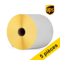Offre : 5x Marque 123encre remplace Zebra Z-Perform 1000D étiquettes UPS (800284-605) 102 x 152 mm (1 rouleau) 653187